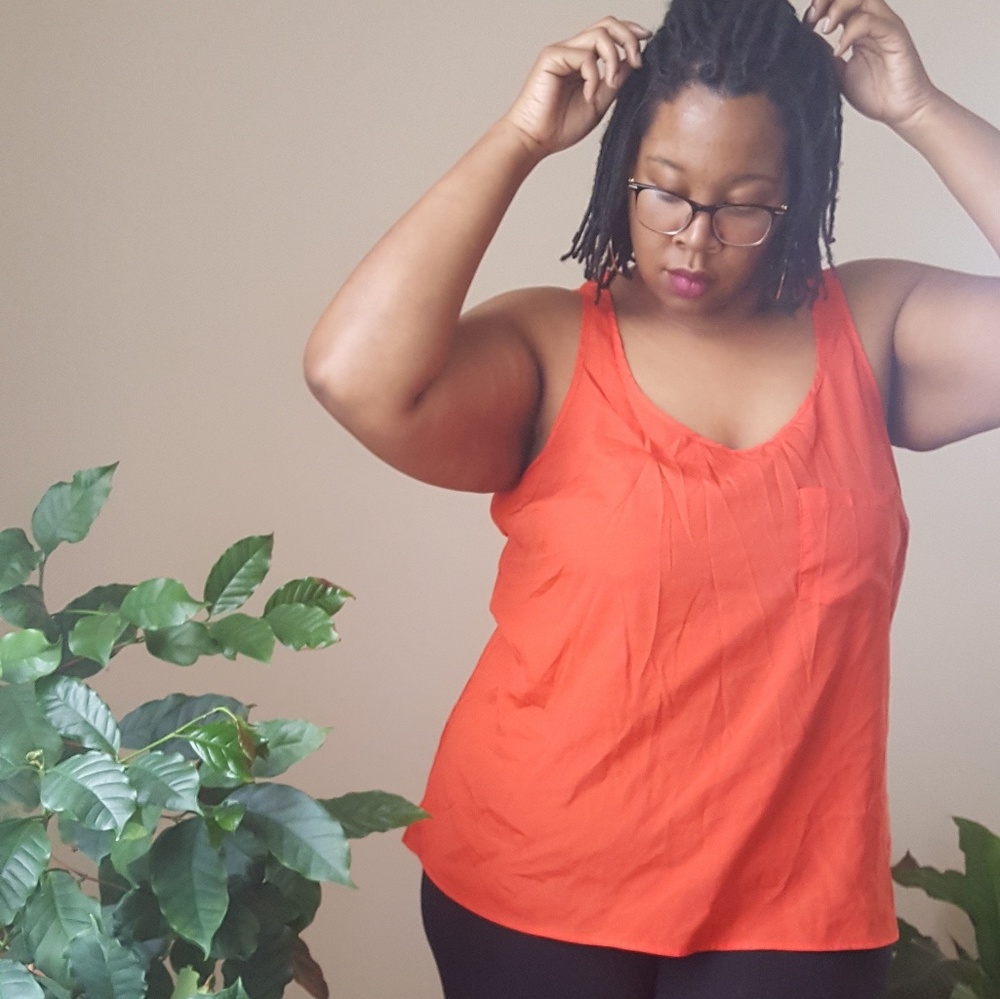 Forever21 plus size orange tank top